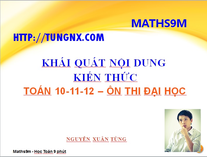 Maths9m - Toán 10-11- 12 - Khái quát nội dung kiến thức