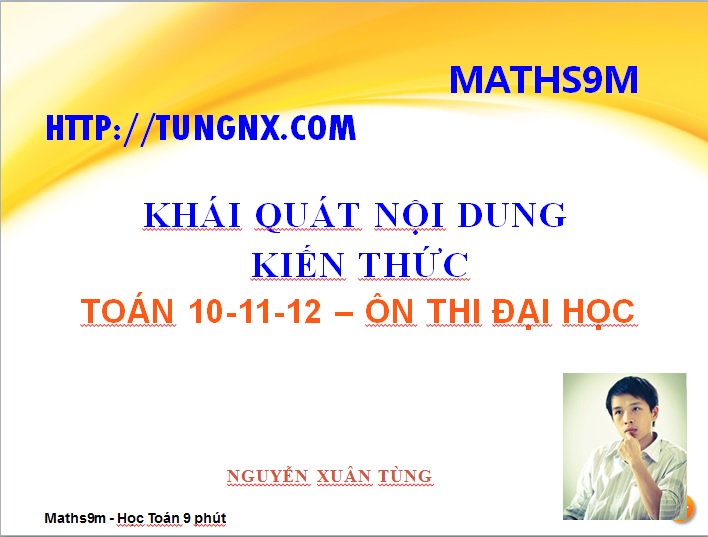 Maths9m - Toán 12 - Khái quát nội dung kiến thức