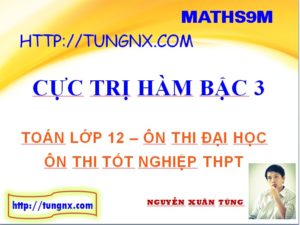 Cực trị hàm bậc 3 - học toán 12 - ôn thi tốt nghiệp môn toán - Tungnx - maths9m