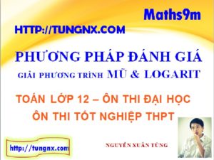 Giải phương trình mũ logarit bằng phương pháp đánh giá - Giải phương trình mũ logarit - học toán 12 Online - Maths9m