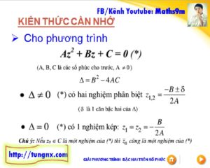 Phương pháp Giải phương trình số phức - chuyên đề số phức - học toán số phức 12 online - Maths9m