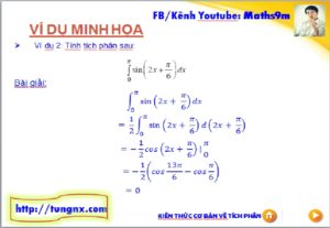 bài tập tính tích phân - Kiến thức cơ bản về tích phân - học toán 12 online - Tungnx- maths9m