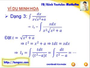 Các tích phân hay nhầm lẫn - Chuyên đề tích phân - học toán 12 online - Tungnx - Dạng 3