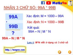 Cách nhân nhẩm 2 số có 3 chữ số dạng 99Ax99B với nhau - Mẹo toán học hay cho học sinh tiểu học và THCS