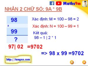 Cách nhân nhẩm nhanh 2 số dạng 9Ax9B với nhau - Mẹo toán học hay cho học sinh tiểu học - Học toán thông minh